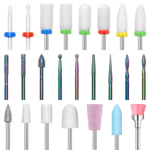 24Pcs Nail Drill Bits Set