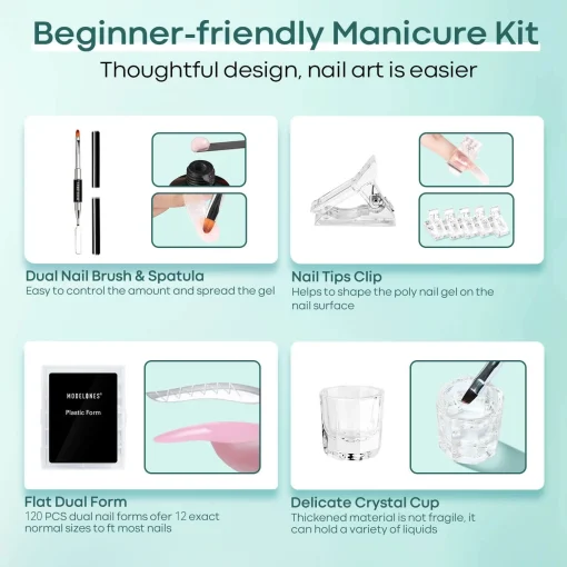 5Pcs Slip Solution Tools Kit For Poly Nail Gel - Image 7