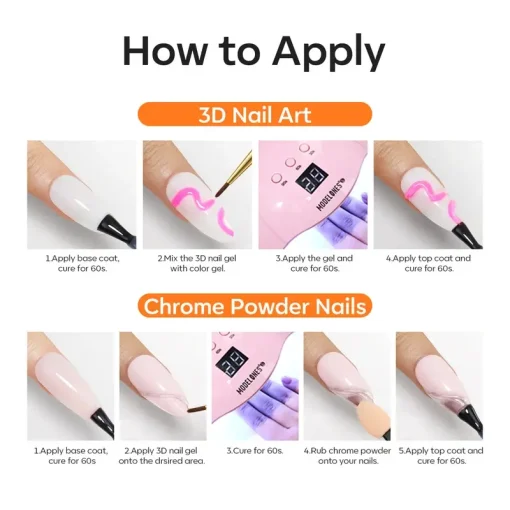Sculpting 3D Nail Gel 9g with Dual-ended Brush - Image 2