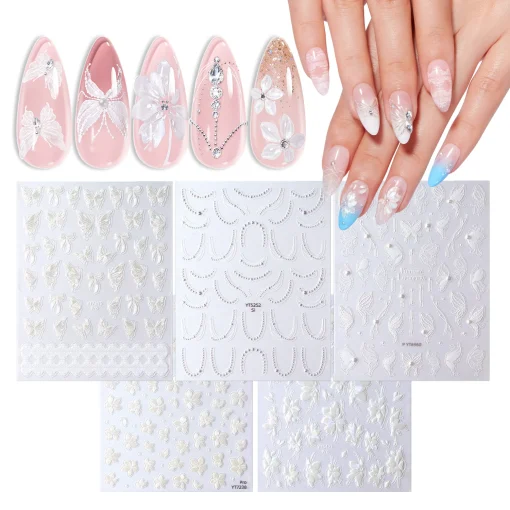 3D Embossed Nail Stickers (5 Pieces)