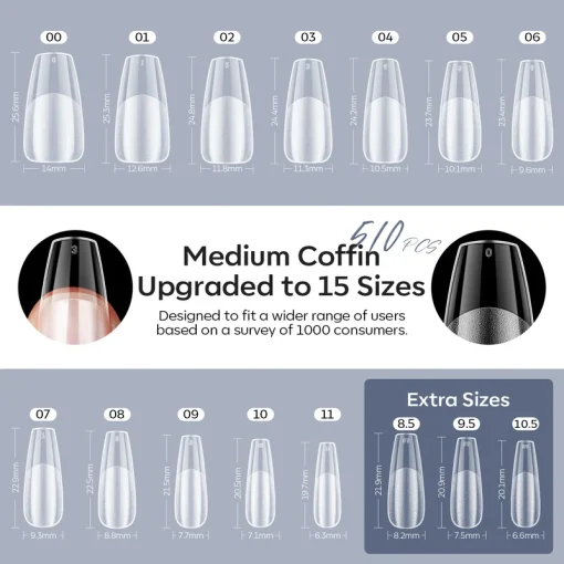 Medium Coffin Nail Tips Kit - Image 4