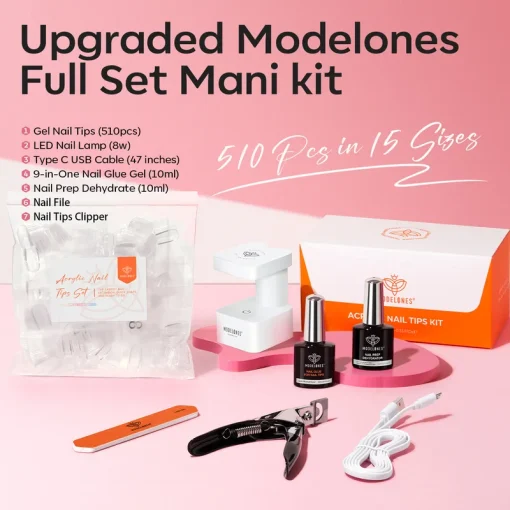 Short Almond Nail Tips Kit - Image 5