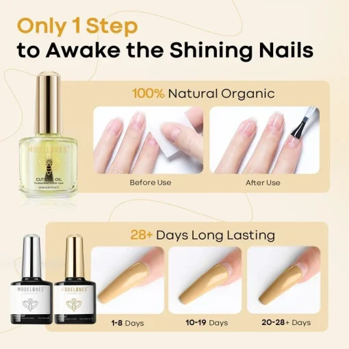 Cuticle Oil with Top & Base Coat Set 10ml - Image 7