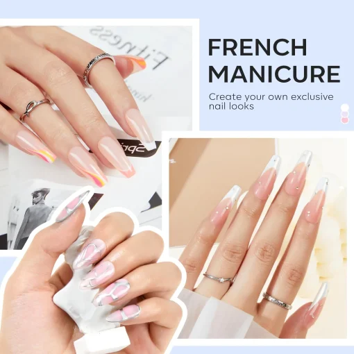 6Pcs French Manicure Nail Stamper Kit - Image 7