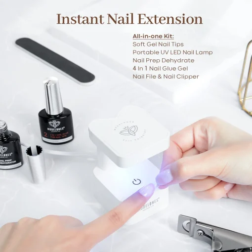 500-piece Long Coffin-Shaped Nail Art Tools Kit - Image 6